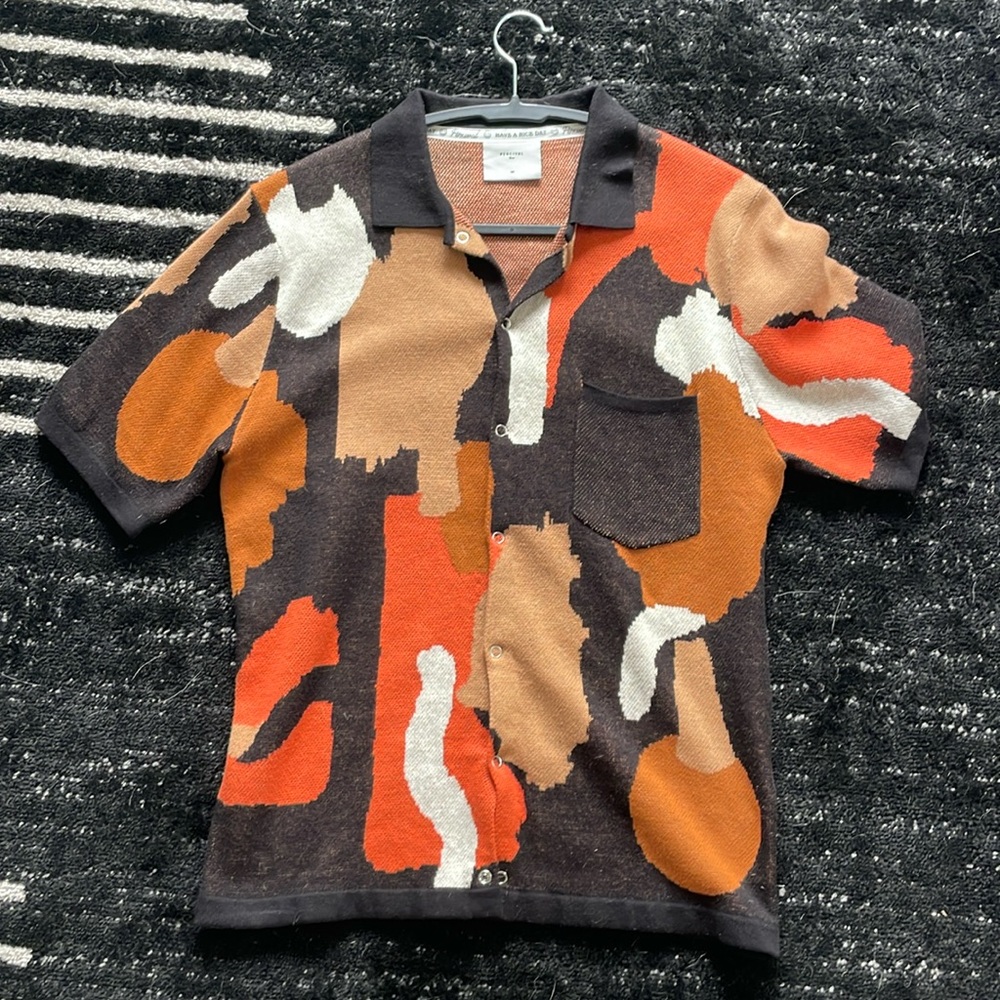 Percival button down jacquard shirt